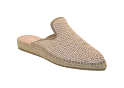 IMA25  ESPADRILLES CIABATTA RAFIA BLANC BEIGE